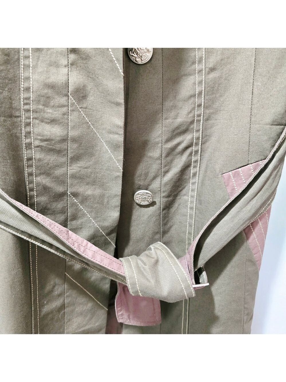 J & K Jeeker Women's Belted Trench Coat Size M - Picture 5 of 14